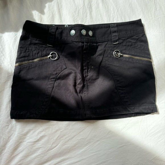 ICONIC Diesel low rise moto mini skirt - Picture 1 of 3